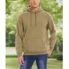 imageMAGCOMSEN Mens Heavy Hoodie Sherpa Fleece Lined Pullover Thick Winter Hooded SweatshirtKhaki