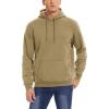 imageMAGCOMSEN Mens Heavy Hoodie Sherpa Fleece Lined Pullover Thick Winter Hooded SweatshirtKhaki