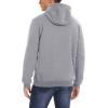 imageMAGCOMSEN Mens Heavy Hoodie Sherpa Fleece Lined Pullover Thick Winter Hooded SweatshirtLight Grey