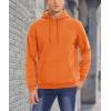 imageMAGCOMSEN Mens Heavy Hoodie Sherpa Fleece Lined Pullover Thick Winter Hooded SweatshirtOrange