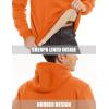 imageMAGCOMSEN Mens Heavy Hoodie Sherpa Fleece Lined Pullover Thick Winter Hooded SweatshirtOrange