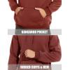 imageMAGCOMSEN Mens Heavy Hoodie Sherpa Fleece Lined Pullover Thick Winter Hooded SweatshirtOrange Red