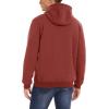 imageMAGCOMSEN Mens Heavy Hoodie Sherpa Fleece Lined Pullover Thick Winter Hooded SweatshirtOrange Red