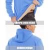 imageMAGCOMSEN Mens Heavy Hoodie Sherpa Fleece Lined Pullover Thick Winter Hooded SweatshirtSky Blue