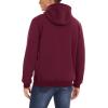 imageMAGCOMSEN Mens Heavy Hoodie Sherpa Fleece Lined Pullover Thick Winter Hooded SweatshirtWine Red
