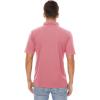 imageMAGCOMSEN Mens Polo Shirts 3 Buttons Casual Work T Shirts Quick Dry Short Sleeve Golf Shirt Pique Jersey Outdoor PerformanceGrey Pink