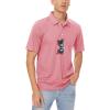 imageMAGCOMSEN Mens Polo Shirts 3 Buttons Casual Work T Shirts Quick Dry Short Sleeve Golf Shirt Pique Jersey Outdoor PerformanceGrey Pink