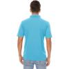 imageMAGCOMSEN Mens Polo Shirts 3 Buttons Casual Work T Shirts Quick Dry Short Sleeve Golf Shirt Pique Jersey Outdoor PerformanceIce Blue