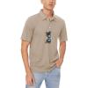 imageMAGCOMSEN Mens Polo Shirts 3 Buttons Casual Work T Shirts Quick Dry Short Sleeve Golf Shirt Pique Jersey Outdoor PerformanceKhaki