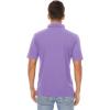 imageMAGCOMSEN Mens Polo Shirts 3 Buttons Casual Work T Shirts Quick Dry Short Sleeve Golf Shirt Pique Jersey Outdoor PerformanceLight Purple
