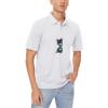 imageMAGCOMSEN Mens Polo Shirts 3 Buttons Casual Work T Shirts Quick Dry Short Sleeve Golf Shirt Pique Jersey Outdoor PerformanceWhite