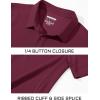 imageMAGCOMSEN Mens Polo Shirts Short Sleeve Cotton Pique Golf Shirt Casual Collared Shirt Lightweight Work Shirts with 3 ButtonsWine Red