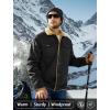 imageMAGCOMSEN Mens Winter Jacket Lined Sherpa Jacket Warm Trucker Coat Multi PocketBlack