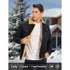 imageMAGCOMSEN Mens Winter Jacket Lined Sherpa Jacket Warm Trucker Coat Multi PocketBlack
