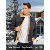 imageMAGCOMSEN Mens Winter Jacket Lined Sherpa Jacket Warm Trucker Coat Multi PocketDark Grey