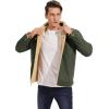 imageMAGCOMSEN Mens Winter Jacket Lined Sherpa Jacket Warm Trucker Coat Multi PocketGreen