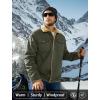 imageMAGCOMSEN Mens Winter Jacket Lined Sherpa Jacket Warm Trucker Coat Multi PocketGreen