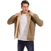 imageMAGCOMSEN Mens Winter Jacket Lined Sherpa Jacket Warm Trucker Coat Multi PocketKhaki