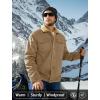 imageMAGCOMSEN Mens Winter Jacket Lined Sherpa Jacket Warm Trucker Coat Multi PocketKhaki