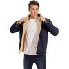 imageMAGCOMSEN Mens Winter Jacket Lined Sherpa Jacket Warm Trucker Coat Multi PocketNavy
