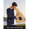 imageMAGCOMSEN Mens Winter Jacket Lined Sherpa Jacket Warm Trucker Coat Multi PocketNavy