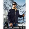 imageMAGCOMSEN Mens Winter Jacket Lined Sherpa Jacket Warm Trucker Coat Multi PocketNavy