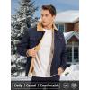 imageMAGCOMSEN Mens Winter Jacket Lined Sherpa Jacket Warm Trucker Coat Multi PocketNavy