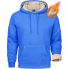 imageMAGCOMSEN Mens Heavy Hoodie Sherpa Fleece Lined Pullover Thick Winter Hooded SweatshirtAzure