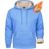 imageMAGCOMSEN Mens Heavy Hoodie Sherpa Fleece Lined Pullover Thick Winter Hooded SweatshirtSky Blue