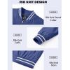 imageMAGCOMSEN Mens Jacket Lightweight Bomber Jacket Zip Up Windbreaker Casual Spring Fall Jackets with PocketsBlue