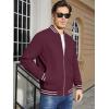 imageMAGCOMSEN Mens Jacket Lightweight Bomber Jacket Zip Up Windbreaker Casual Spring Fall Jackets with PocketsWine Red
