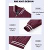 imageMAGCOMSEN Mens Jacket Lightweight Bomber Jacket Zip Up Windbreaker Casual Spring Fall Jackets with PocketsWine Red