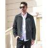 imageMAGCOMSEN Mens Lightweight Jackets Full Zip Up Light Coat Laydown Collar Jacket Casual Windbreaker Jacket with Zip PocketsDark Grey