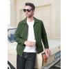 imageMAGCOMSEN Mens Lightweight Jackets Full Zip Up Light Coat Laydown Collar Jacket Casual Windbreaker Jacket with Zip PocketsGreen