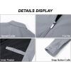 imageMAGCOMSEN Mens Lightweight Jackets Full Zip Up Light Coat Laydown Collar Jacket Casual Windbreaker Jacket with Zip PocketsLight Grey