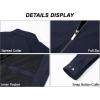 imageMAGCOMSEN Mens Lightweight Jackets Full Zip Up Light Coat Laydown Collar Jacket Casual Windbreaker Jacket with Zip PocketsNavy