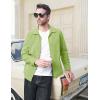 imageMAGCOMSEN Mens Lightweight Jackets Full Zip Up Light Coat Laydown Collar Jacket Casual Windbreaker Jacket with Zip PocketsOlive Green