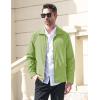 imageMAGCOMSEN Mens Lightweight Jackets Full Zip Up Light Coat Laydown Collar Jacket Casual Windbreaker Jacket with Zip PocketsOlive Green