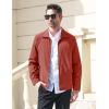 imageMAGCOMSEN Mens Lightweight Jackets Full Zip Up Light Coat Laydown Collar Jacket Casual Windbreaker Jacket with Zip PocketsOrange