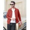 imageMAGCOMSEN Mens Lightweight Jackets Full Zip Up Light Coat Laydown Collar Jacket Casual Windbreaker Jacket with Zip PocketsOrange