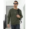 imageMAGCOMSEN Mens Sherpa Lined Sweatshirts Fleece Pullover Basic Tops Warm Crewneck Winter SweatshirtArmy Green