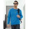 imageMAGCOMSEN Mens Sherpa Lined Sweatshirts Fleece Pullover Basic Tops Warm Crewneck Winter SweatshirtBlue Green