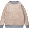 imageMAGCOMSEN Mens Sherpa Lined Sweatshirts Fleece Pullover Basic Tops Warm Crewneck Winter SweatshirtBlue Grey