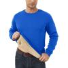 imageMAGCOMSEN Mens Sherpa Lined Sweatshirts Fleece Pullover Basic Tops Warm Crewneck Winter SweatshirtBright Blue
