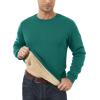 imageMAGCOMSEN Mens Sherpa Lined Sweatshirts Fleece Pullover Basic Tops Warm Crewneck Winter SweatshirtEmerald Green