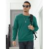 imageMAGCOMSEN Mens Sherpa Lined Sweatshirts Fleece Pullover Basic Tops Warm Crewneck Winter SweatshirtEmerald Green