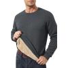 imageMAGCOMSEN Mens Sherpa Lined Sweatshirts Fleece Pullover Basic Tops Warm Crewneck Winter SweatshirtGrey