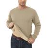 imageMAGCOMSEN Mens Sherpa Lined Sweatshirts Fleece Pullover Basic Tops Warm Crewneck Winter SweatshirtKhaki