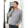 imageMAGCOMSEN Mens Sherpa Lined Sweatshirts Fleece Pullover Basic Tops Warm Crewneck Winter SweatshirtLight Grey