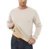 imageMAGCOMSEN Mens Sherpa Lined Sweatshirts Fleece Pullover Basic Tops Warm Crewneck Winter SweatshirtLight Grey